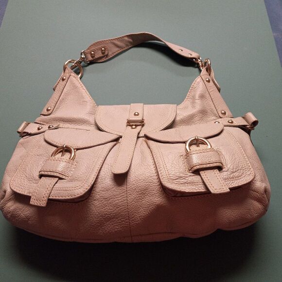 Barr & Barr New York  Light Blue Leather Silver tone Metal Shoulder bag - Picture 1 of 10